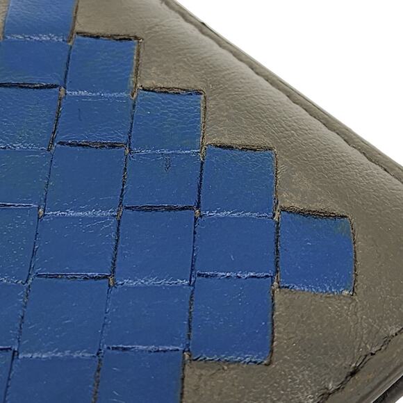 Bottega Veneta Nappa Intrecciato Bi-Fold Wallet in Gray Blue - Picture 9 of 9